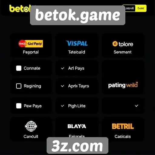 metodos de pagamento disponíveis no betok.game